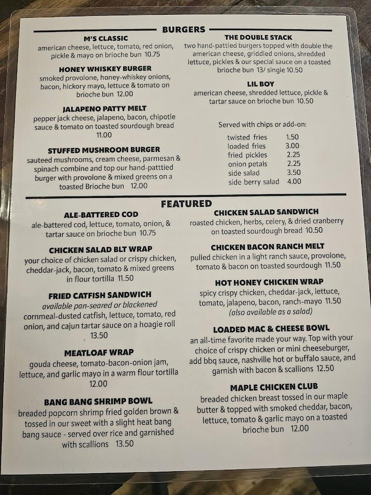 M's Eatery Menu image 2