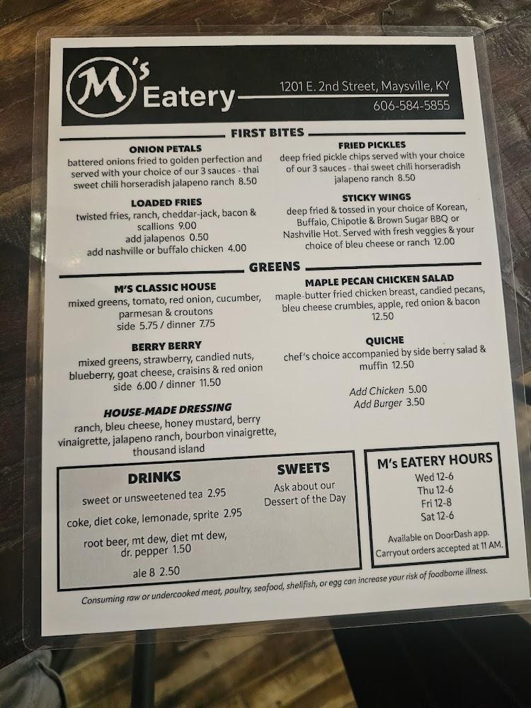 M's Eatery Menu image 3