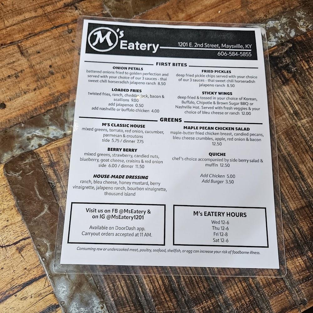 M's Eatery Menu image 4